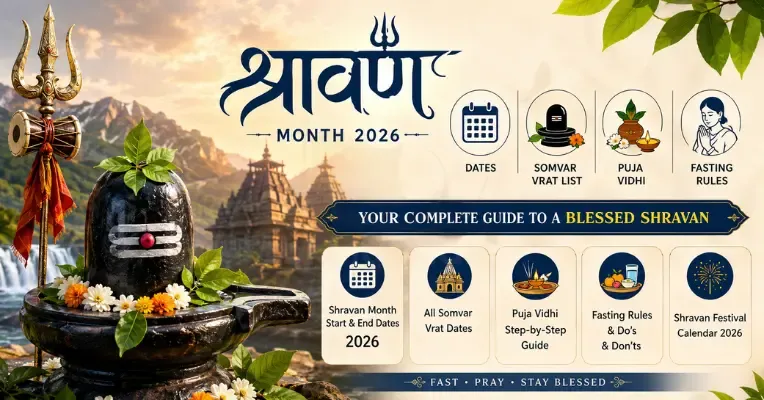 Shravan Month 2026: Dates, Somvar Vrat List, Puja Vidhi, Fasting Rules & Festival Calendar
